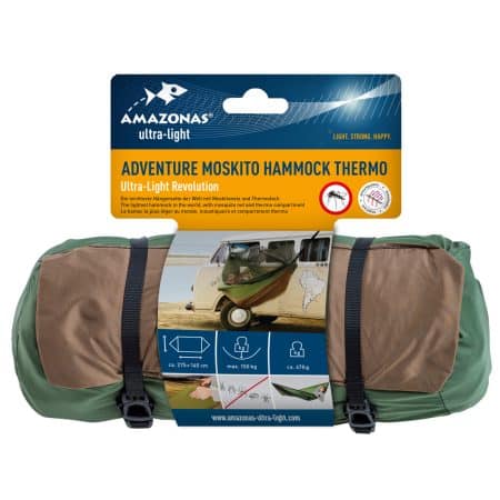 Adventure Moskito Hammock Thermo - ultralätt resehängmatta förpackning