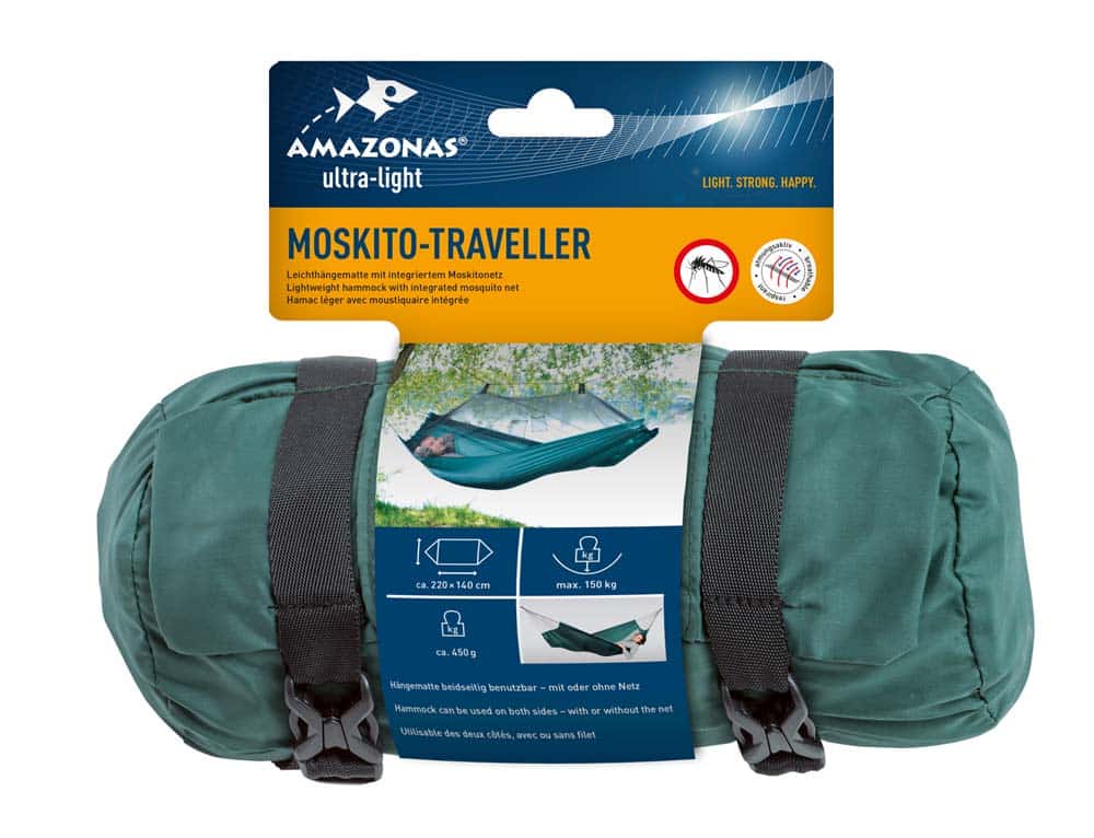 Amazonas Moskito Traveller hammock - vildmarkshammock med myggnät - förpackning