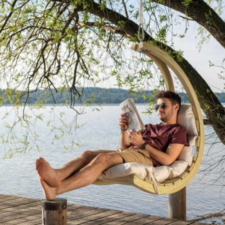 Amazonas Swing Chair creme - mysig hängfåtölj för utomhus